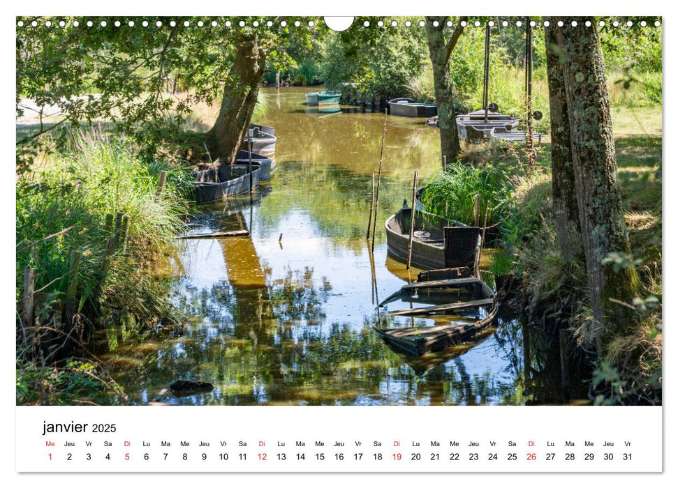 Les marais de Brière Loire-Atlantique (CALVENDO Calendrier mensuel 2025)