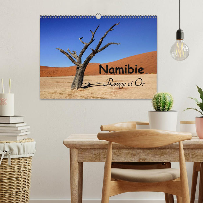 Namibie Rouge et Or (CALVENDO Calendrier mensuel 2025)