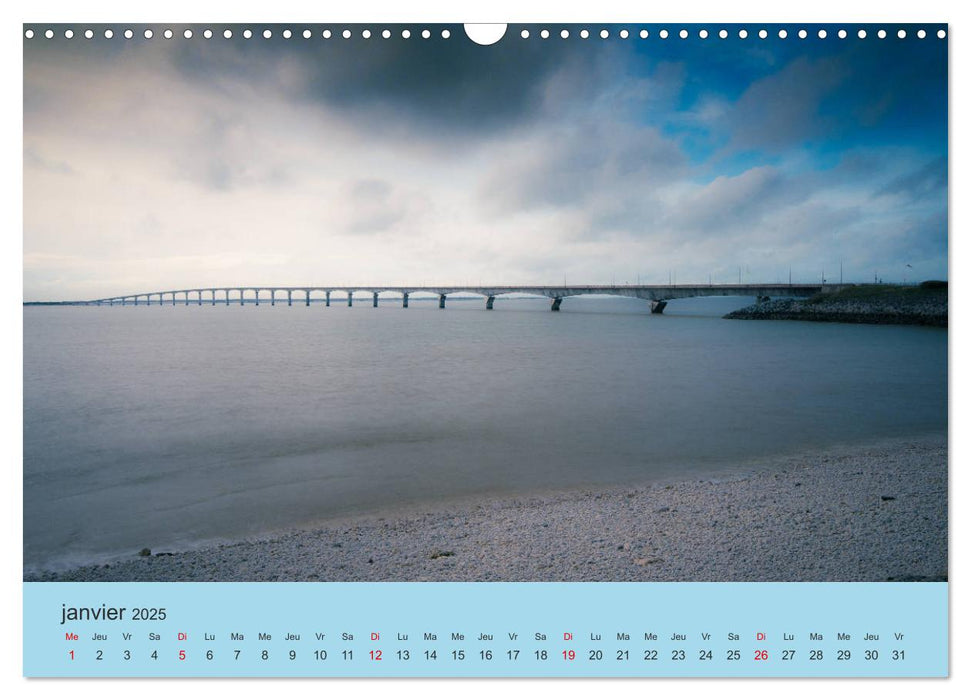 La Charente Maritime, des paysages entre terre et mer (CALVENDO Calendrier mensuel 2025)