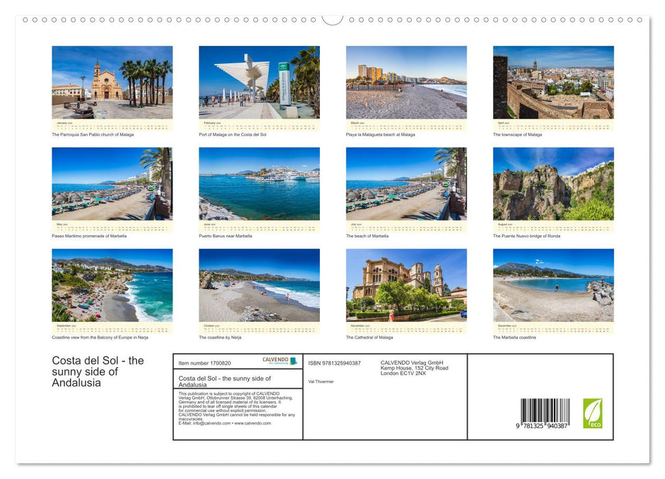 Costa del Sol - the sunny side of Andalusia (CALVENDO Premium-Calendar 2025)