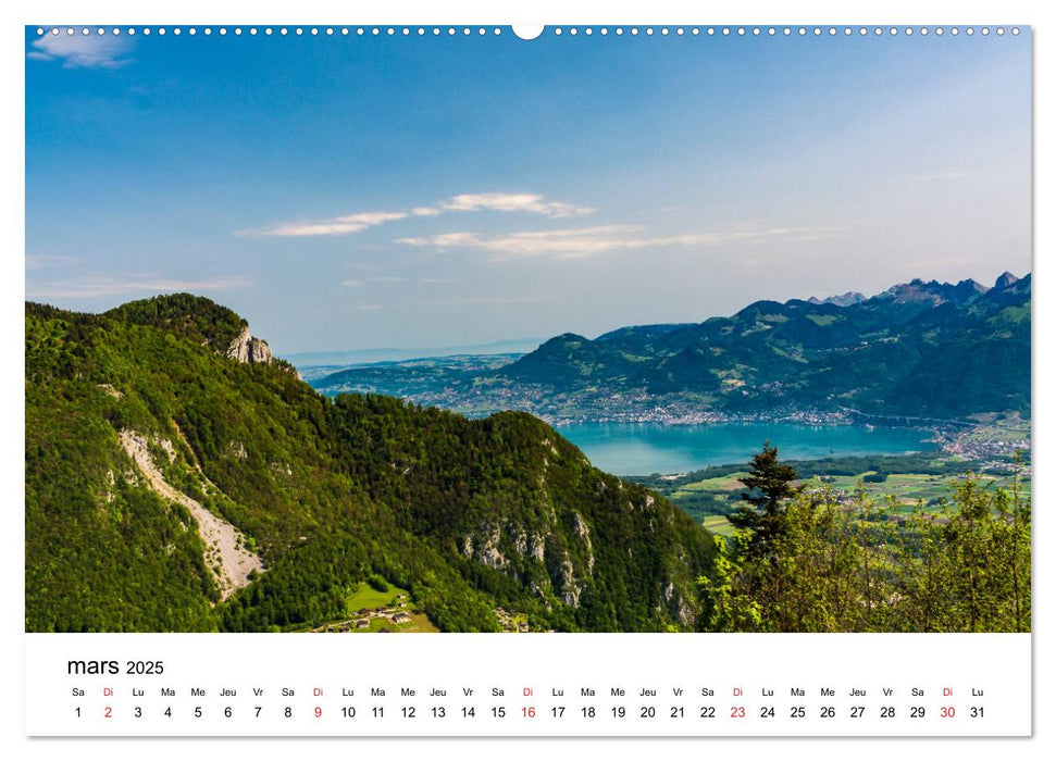 Randonnées en Suisse alpages valaisans (CALVENDO Calendrier supérieur 2025)