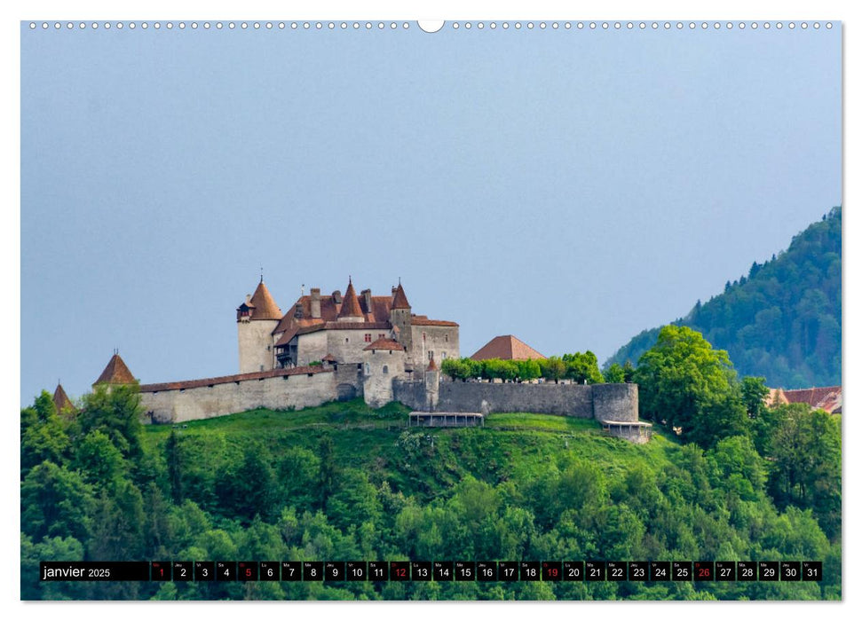 Gruyères, cité médiévale (CALVENDO Calendrier supérieur 2025)