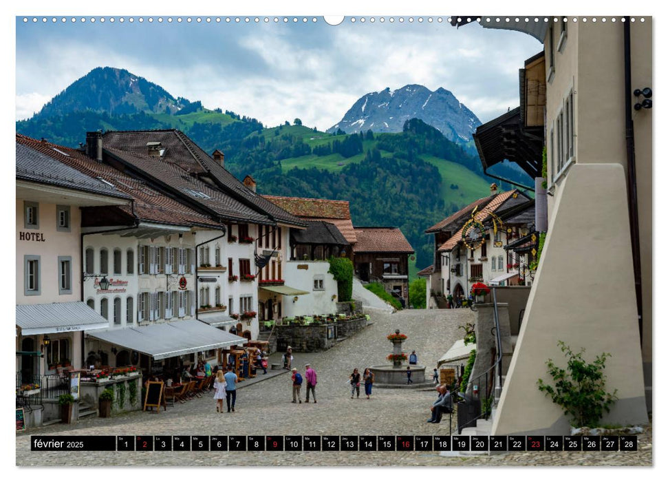 Gruyères, cité médiévale (CALVENDO Calendrier supérieur 2025)