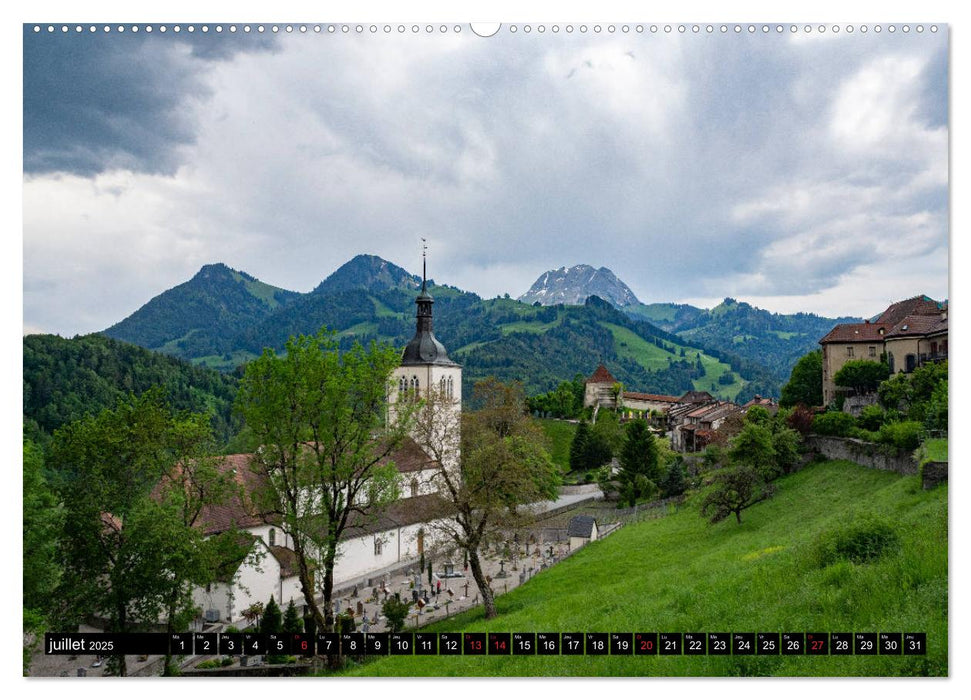 Gruyères, cité médiévale (CALVENDO Calendrier supérieur 2025)