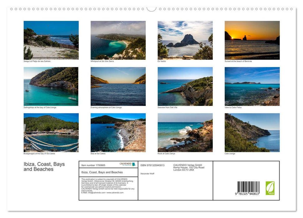 Ibiza, Coast, Bays and Beaches (CALVENDO Premium-Calendar 2025)