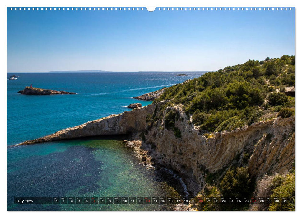 Ibiza, Coast, Bays and Beaches (CALVENDO Premium-Calendar 2025)