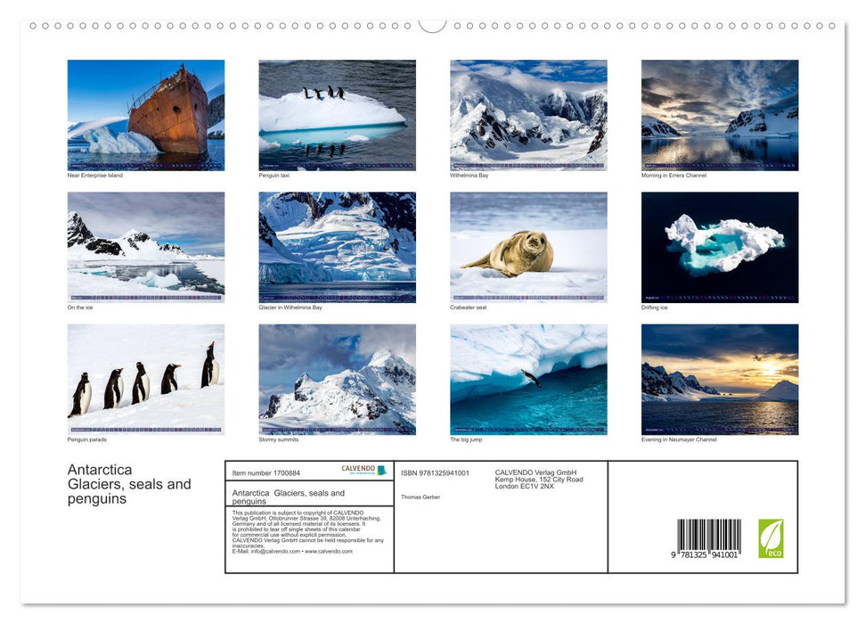 Antarctica Glaciers, seals and penguins (CALVENDO Premium-Calendar 2025)