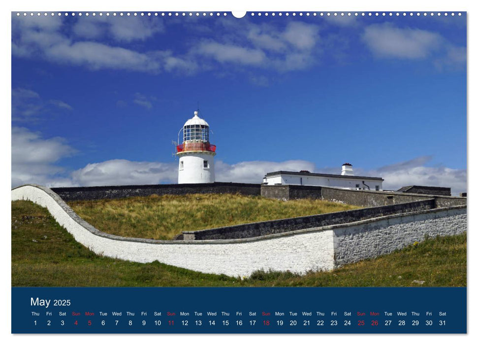 Irish Lighthouses - Beacons along Ireland's wild coast (CALVENDO Premium-Calendar 2025)