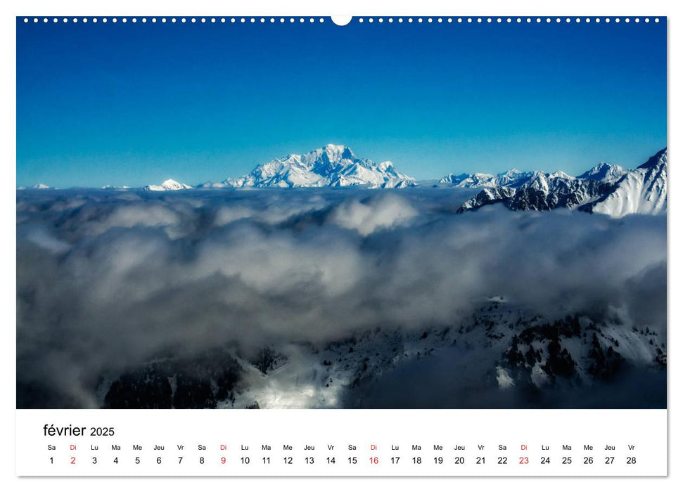 Le massif de Belledonne, vues sur les Alpes (CALVENDO Calendrier supérieur 2025)