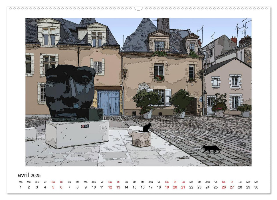 Berlioz et Zoé à Angers (CALVENDO Calendrier supérieur 2025)