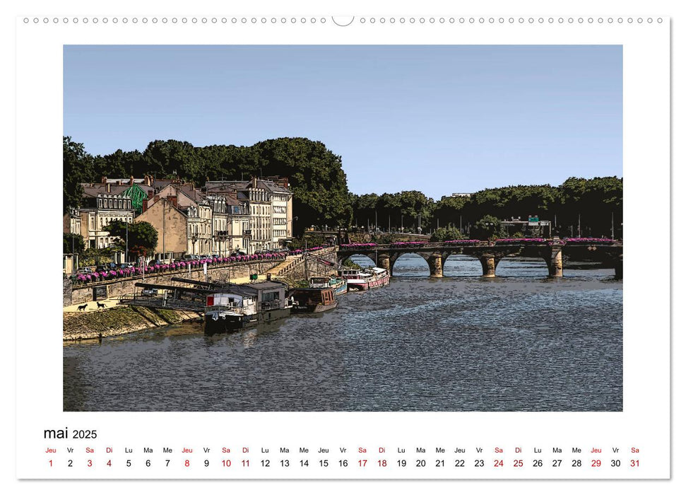 Berlioz et Zoé à Angers (CALVENDO Calendrier supérieur 2025)