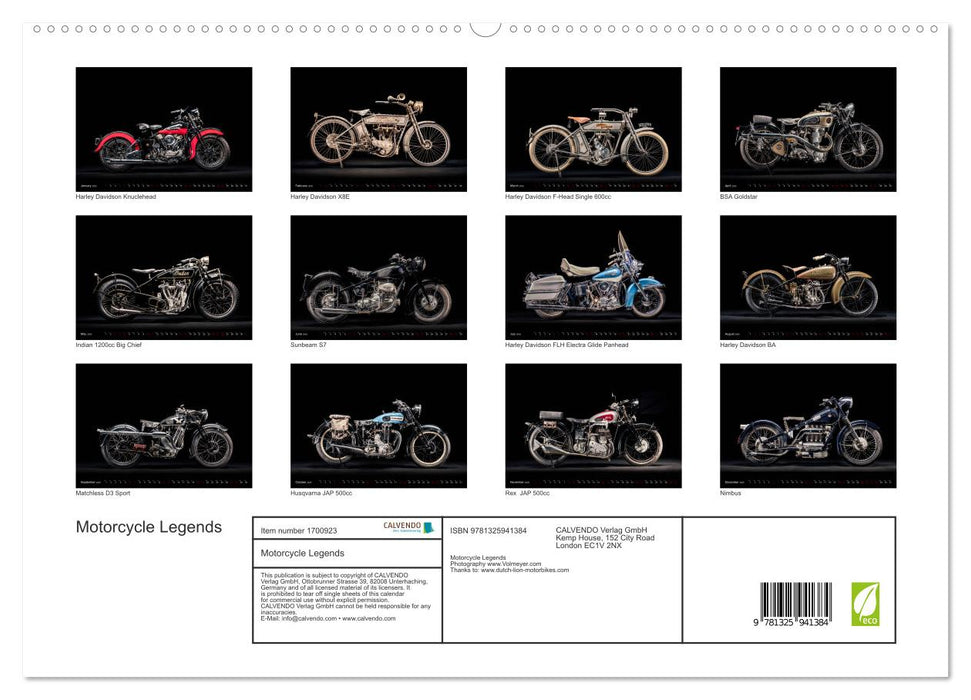 Motorcycle Legends (CALVENDO Premium-Calendar 2025)