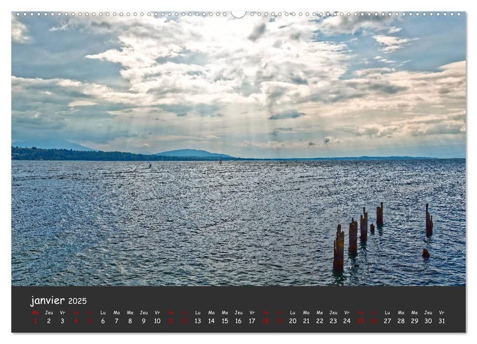 Au fil de l'eau... LAC LEMAN (CALVENDO Calendrier supérieur 2025)