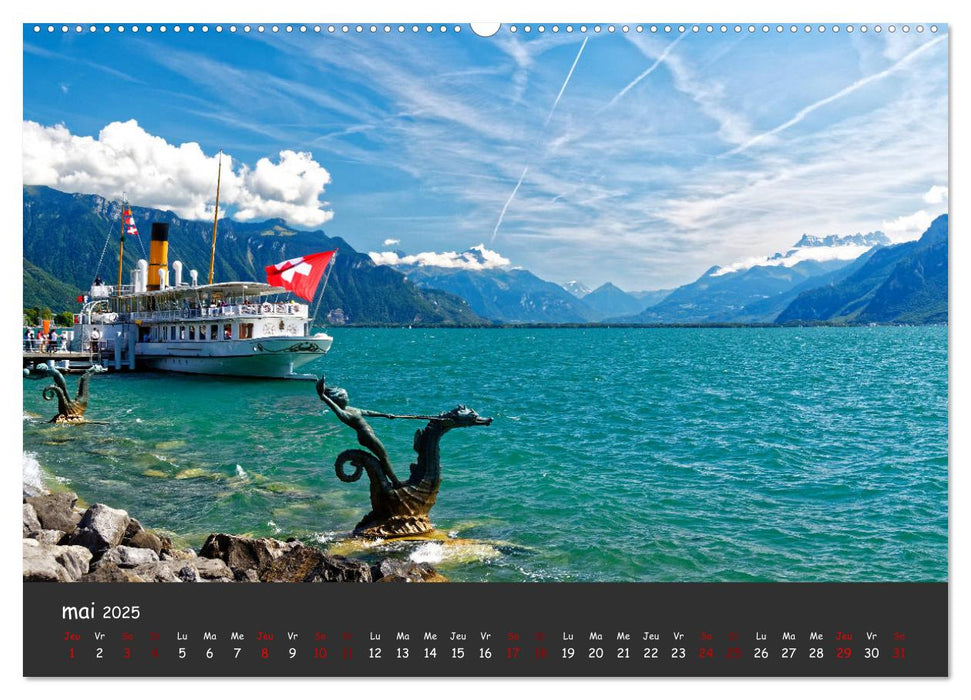 Au fil de l'eau... LAC LEMAN (CALVENDO Calendrier supérieur 2025)