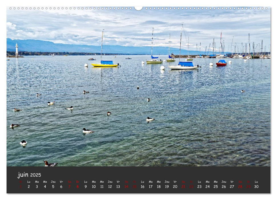 Au fil de l'eau... LAC LEMAN (CALVENDO Calendrier supérieur 2025)