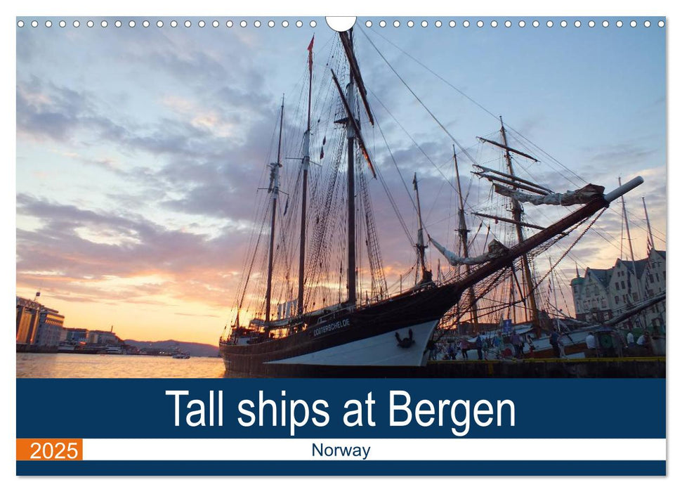 Tall ships at Bergen (CALVENDO Monthly Calendar 2025)