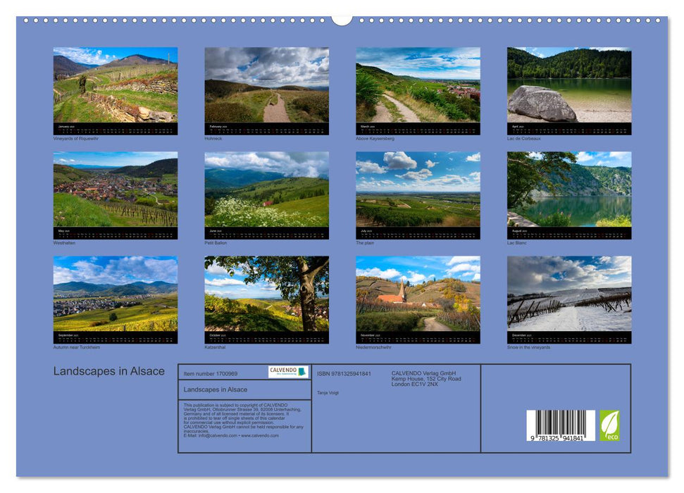 Landscapes in Alsace (CALVENDO Premium-Calendar 2025)