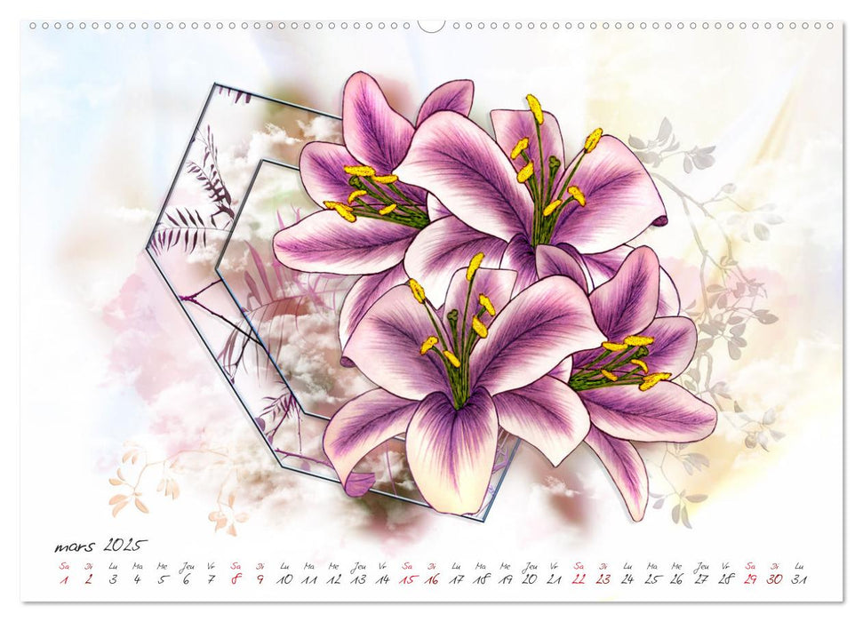 Lys L'harmonie pure (CALVENDO Calendrier supérieur 2025)