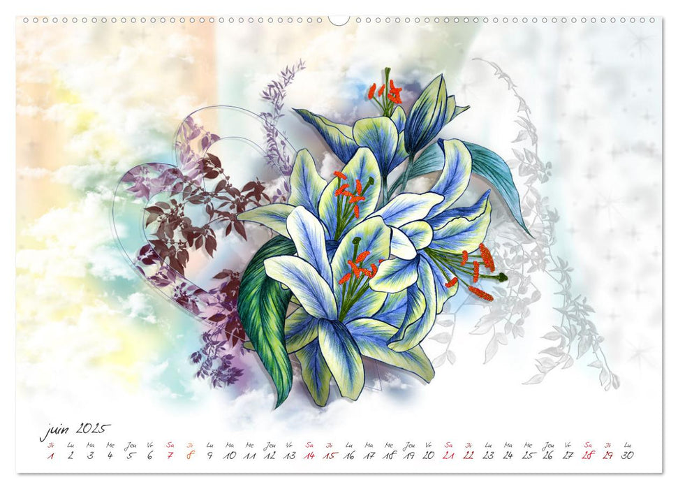 Lys L'harmonie pure (CALVENDO Calendrier supérieur 2025)