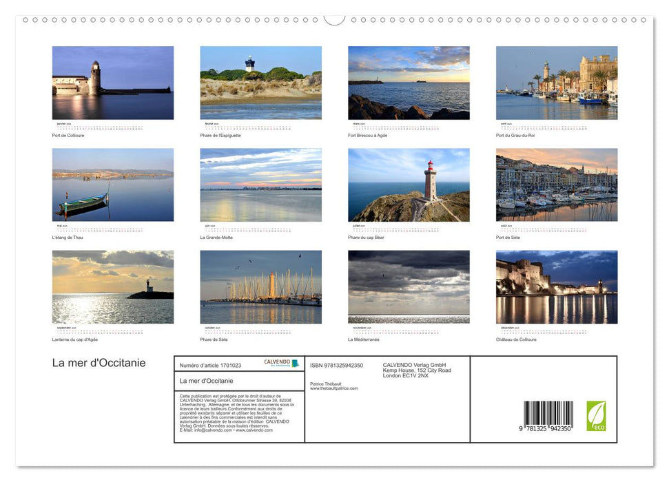 La mer d'Occitanie (CALVENDO Calendrier supérieur 2025)