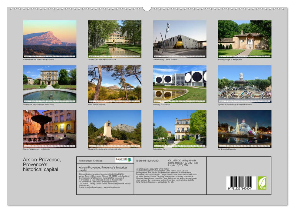 Aix-en-Provence, Provence's historical capital (CALVENDO Premium-Calendar 2025)