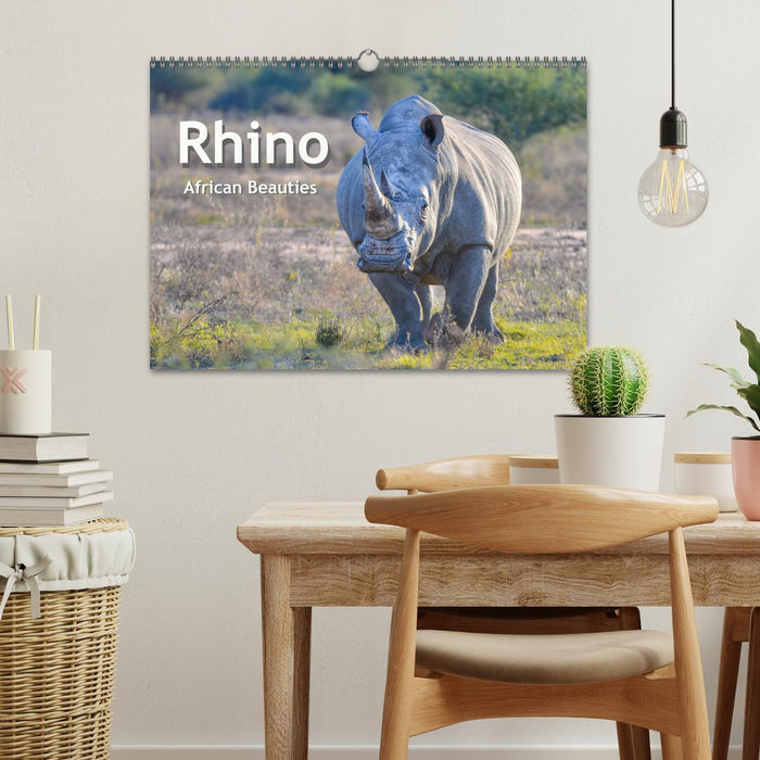 Rhinos, african beauties (CALVENDO Monthly Calendar 2025)