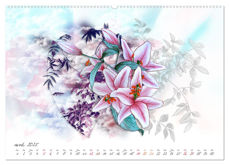 Lys L'harmonie pure (CALVENDO Calendrier mensuel 2025)