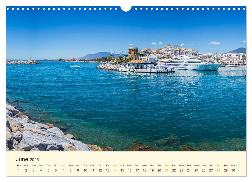 Costa del Sol - the sunny side of Andalusia (CALVENDO Monthly Calendar 2025)