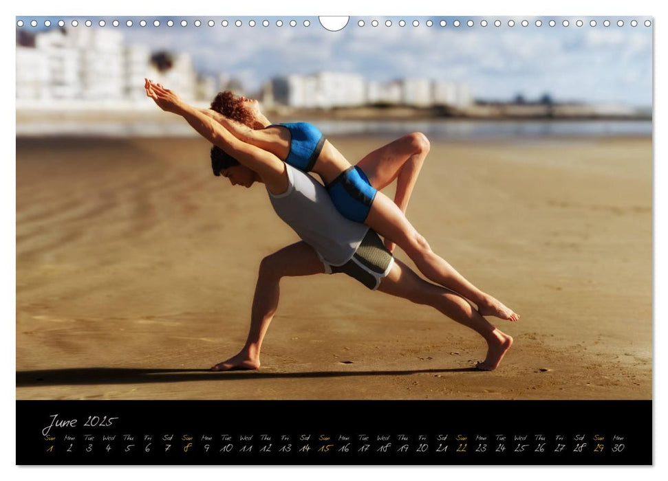 Yoga Couples - Harmony and Passion (CALVENDO Monthly Calendar 2025)