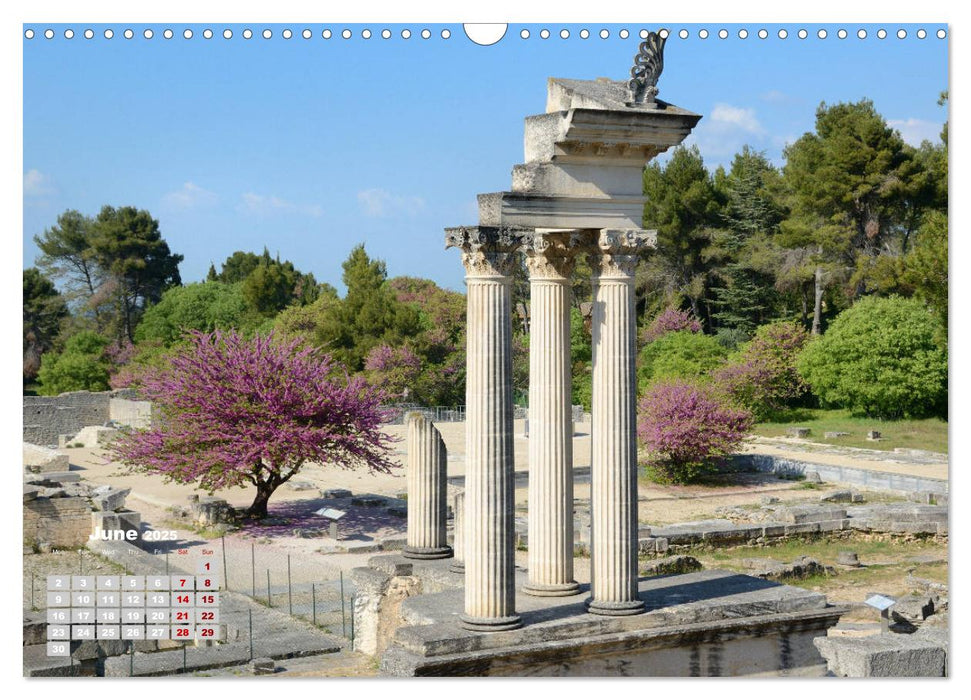 Roman Ruins of Provence (CALVENDO Monthly Calendar 2025)