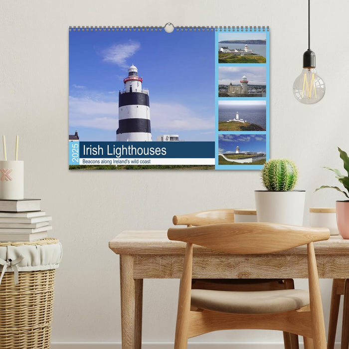 Irish Lighthouses - Beacons along Ireland's wild coast (CALVENDO Monthly Calendar 2025)