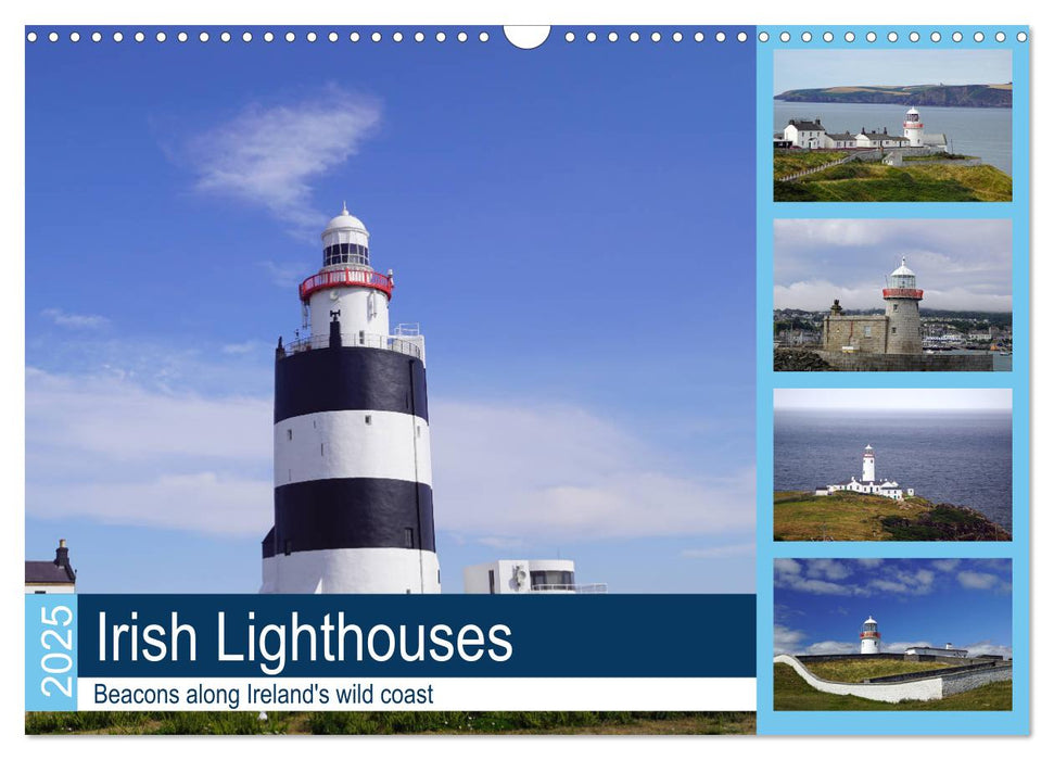 Irish Lighthouses - Beacons along Ireland's wild coast (CALVENDO Monthly Calendar 2025)