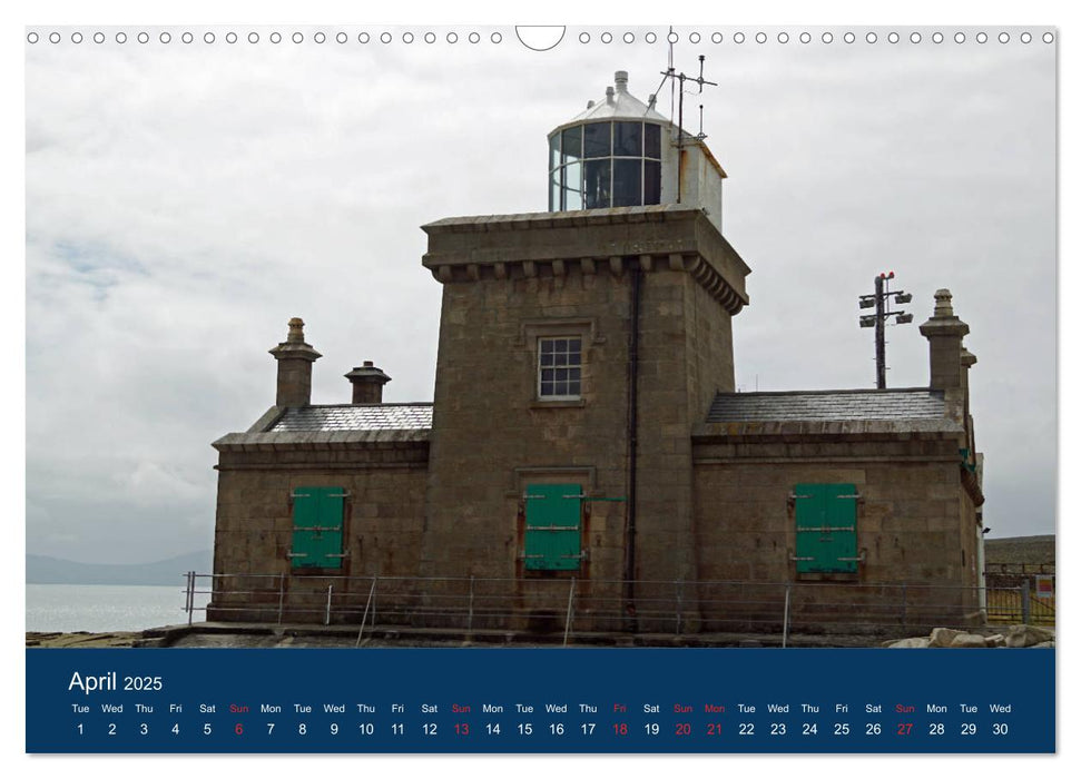 Irish Lighthouses - Beacons along Ireland's wild coast (CALVENDO Monthly Calendar 2025)