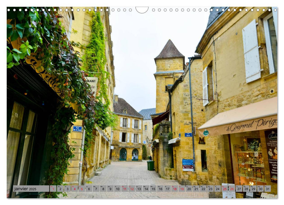 La beauté de la Dordogne – Ancienne et mystique (CALVENDO Calendrier mensuel 2025)