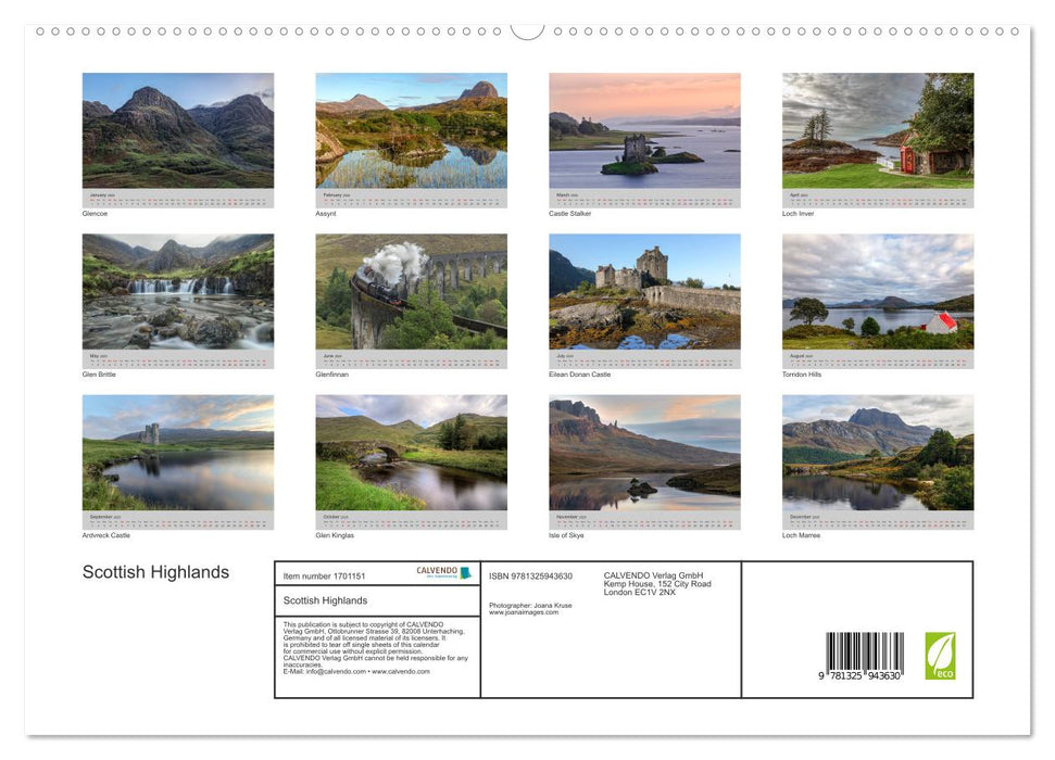 Scottish Highlands (CALVENDO Premium-Calendar 2025)