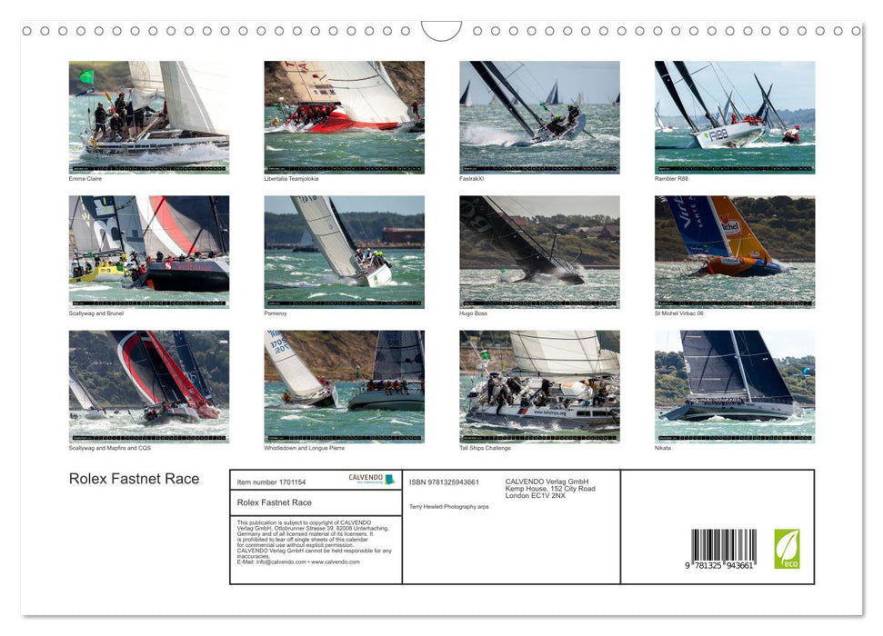 Rolex Fastnet Race (CALVENDO Monthly Calendar 2025)