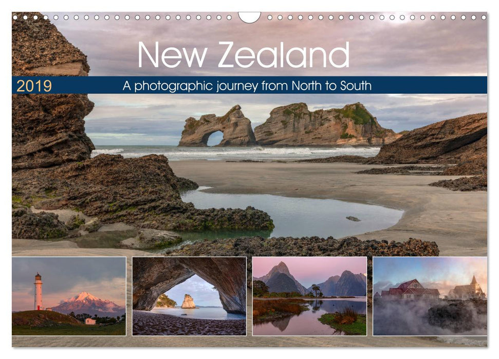 New Zealand, a photographic journey from North to South (CALVENDO Monthly Calendar 2025)