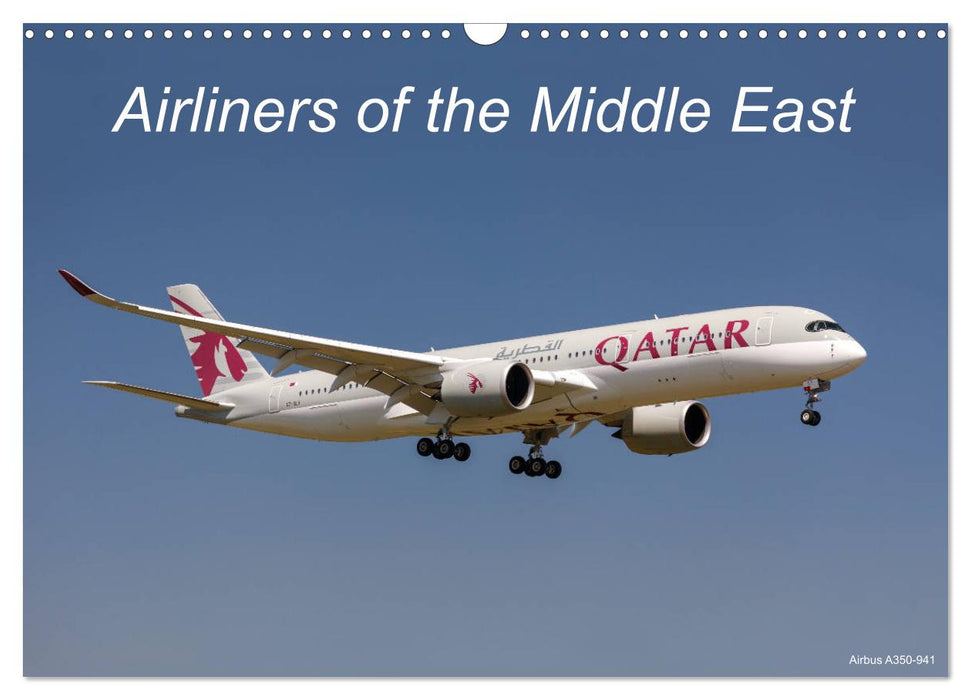 Airliners of the Middle East (CALVENDO Monthly Calendar 2025)