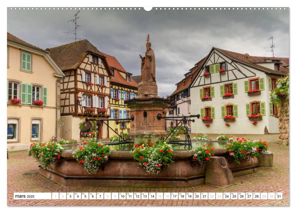 Alsace, magnifiques colombages (CALVENDO Calendrier supérieur 2025)