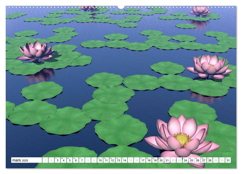 LOTUS MÉDITATIFS (CALVENDO Calendrier supérieur 2025)