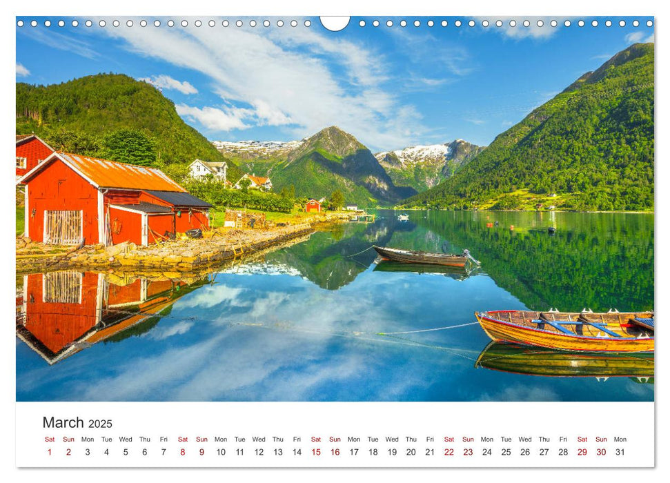 Norway - landscapes and fjords in western Norway (CALVENDO Monthly Calendar 2025)