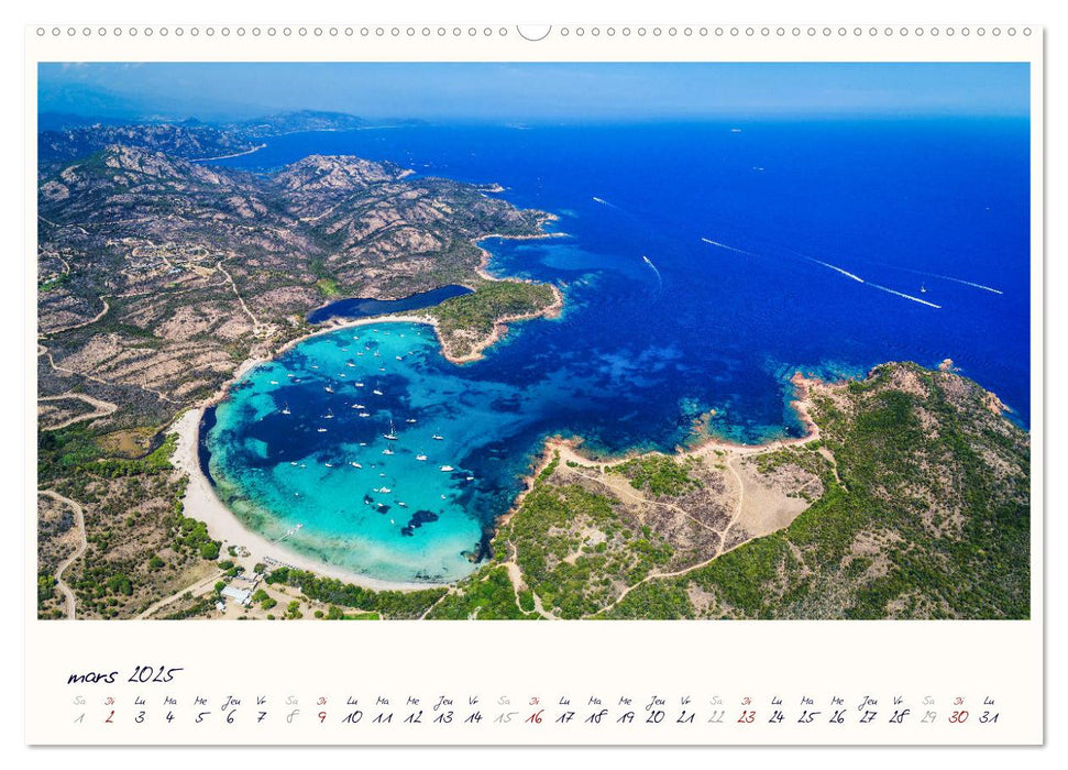 Corse - fantastiques côtes de la Méditerranée (CALVENDO Calendrier supérieur 2025)