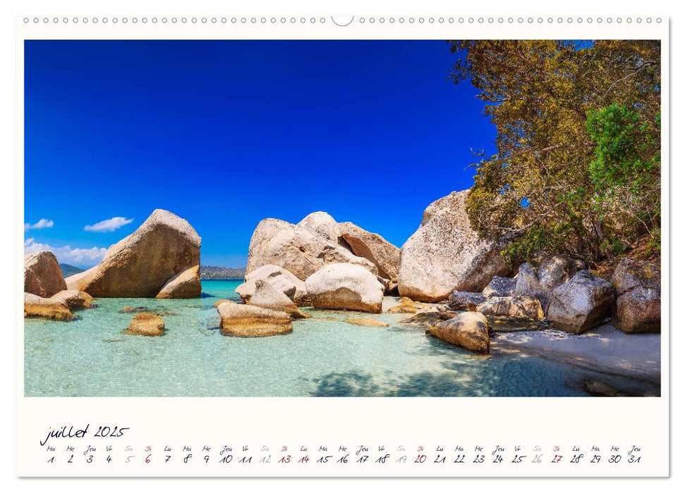 Corse - fantastiques côtes de la Méditerranée (CALVENDO Calendrier supérieur 2025)