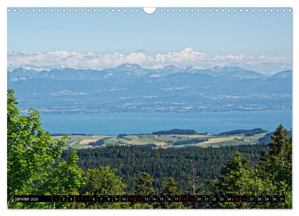 Au fil du temps... Du Jura aux Alpes (CALVENDO Calendrier mensuel 2025)