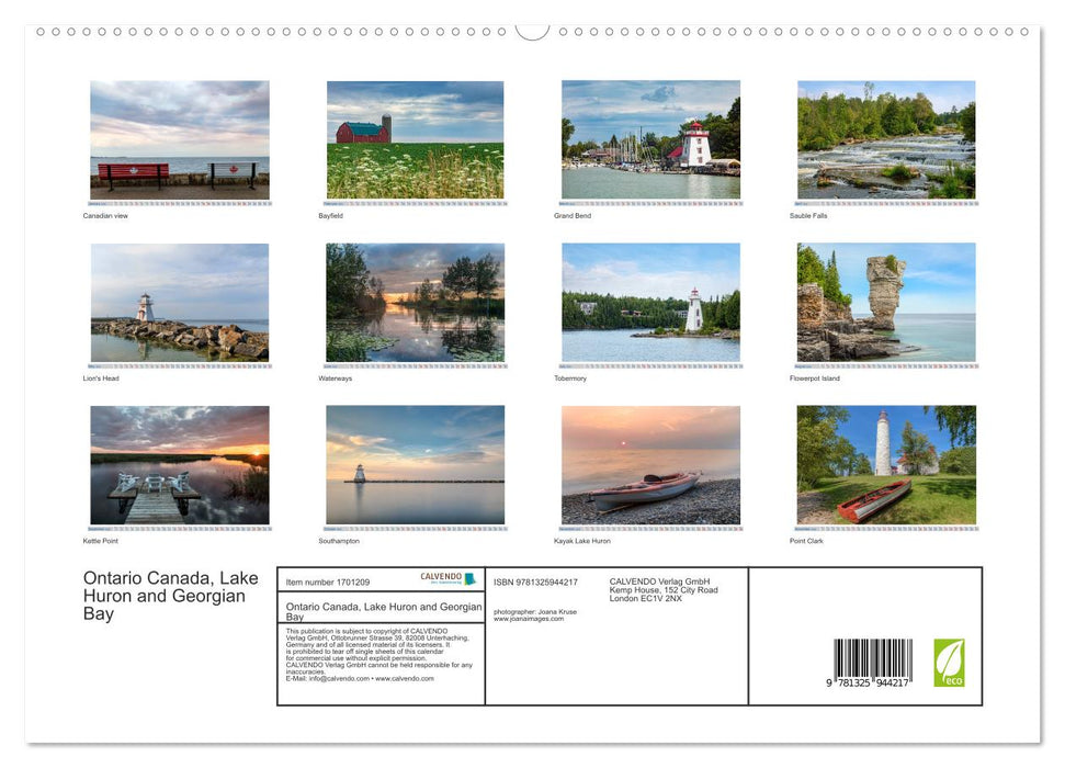 Ontario Canada, Lake Huron and Georgian Bay (CALVENDO Premium-Calendar 2025)