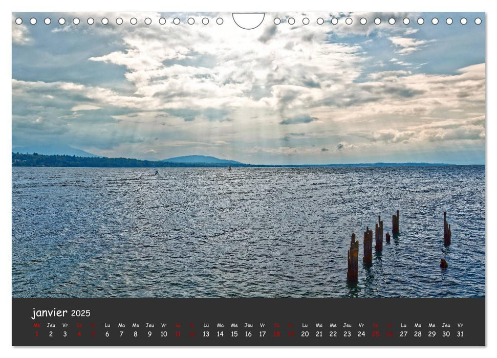 Au fil de l'eau... LAC LEMAN (CALVENDO Calendrier mensuel 2025)