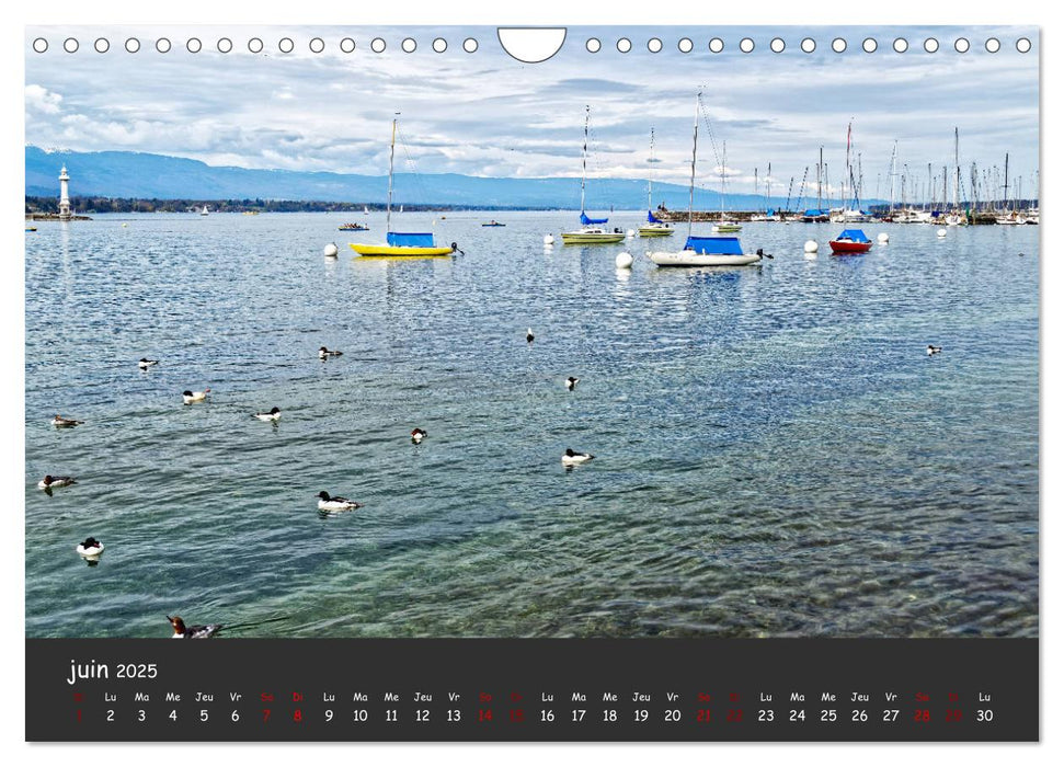 Au fil de l'eau... LAC LEMAN (CALVENDO Calendrier mensuel 2025)