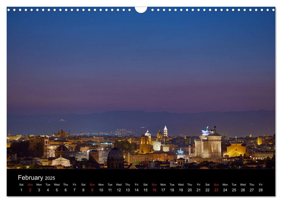 Rome and the Stars (CALVENDO Monthly Calendar 2025)