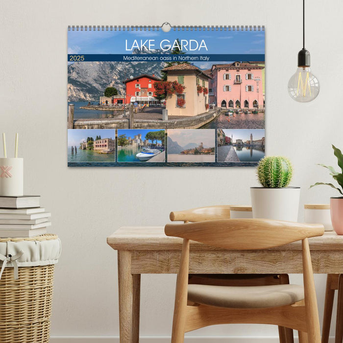 Lake Garda Mediterranean oasis in Northern Italy (CALVENDO Monthly Calendar 2025)