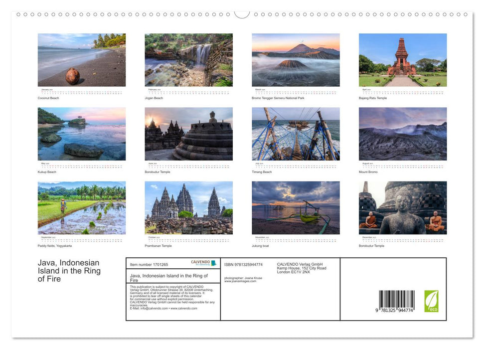 Java, Indonesian Island in the Ring of Fire (CALVENDO Premium-Calendar 2025)